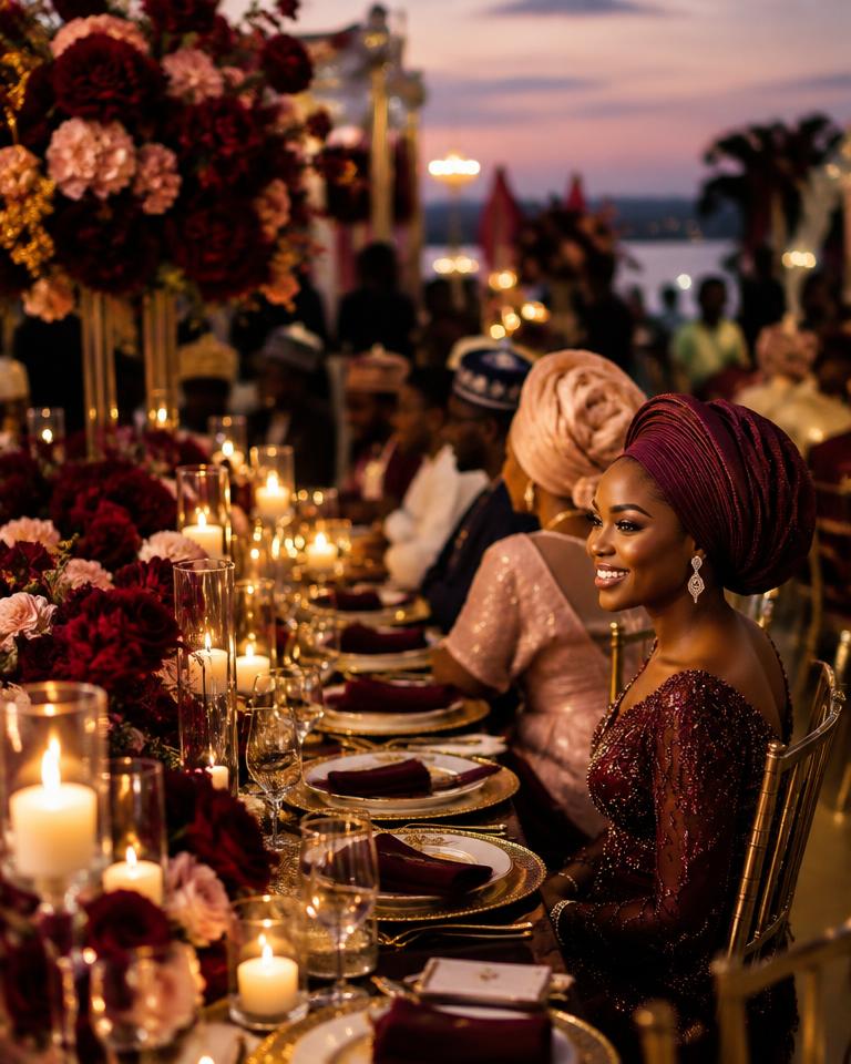 Candlelit celebration table